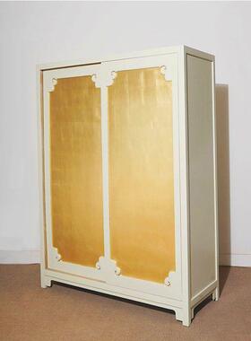 中式木家居卧室卧轻实奢现44485代简约创衣意主白色双人大柜储物