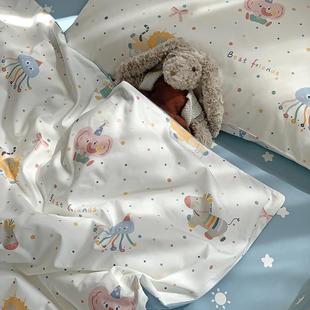 60贡缎印儿三童件套全棉卡通床上用品A类长绒被棉套床单花YHSJT-6