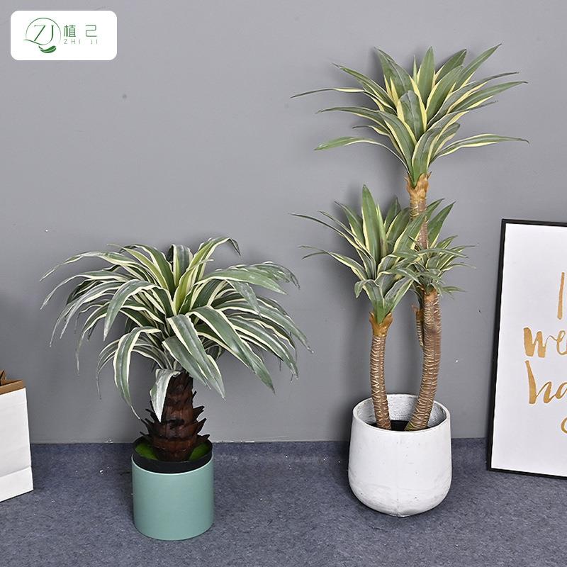 仿真兰绿植植zj235896物室内龙办公饰阳台客厅大型盆栽装摆件翡翠