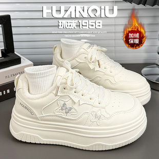 小白鞋 环球加绒保暖棉鞋 奶fufu百搭休闲潮流新中式 冬季 女2025爆款