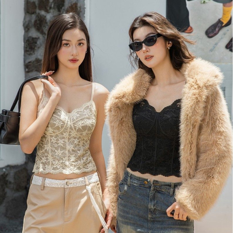 6100吊带 蕾丝美背吊带背心女内搭马甲文胸一体式 吊带背心女外穿