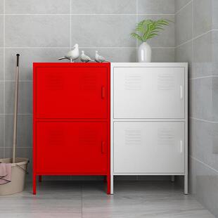 偕行北欧二门收纳储物柜办公文件柜家用阳台厨房杂物整理箱子静音