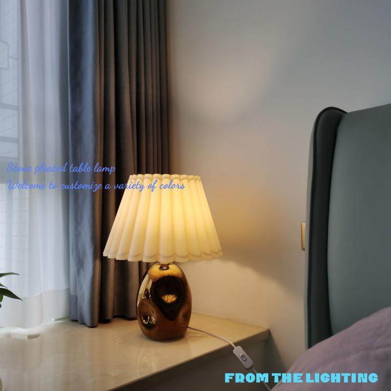 石头玻璃百褶伞波浪形花瓣台灯现代复中古欧式床头窗台桌上灯照明,纺织面料/辅料/配套,纺织机械配件,淘宝优惠券,粉丝福利购,淘宝优惠卷