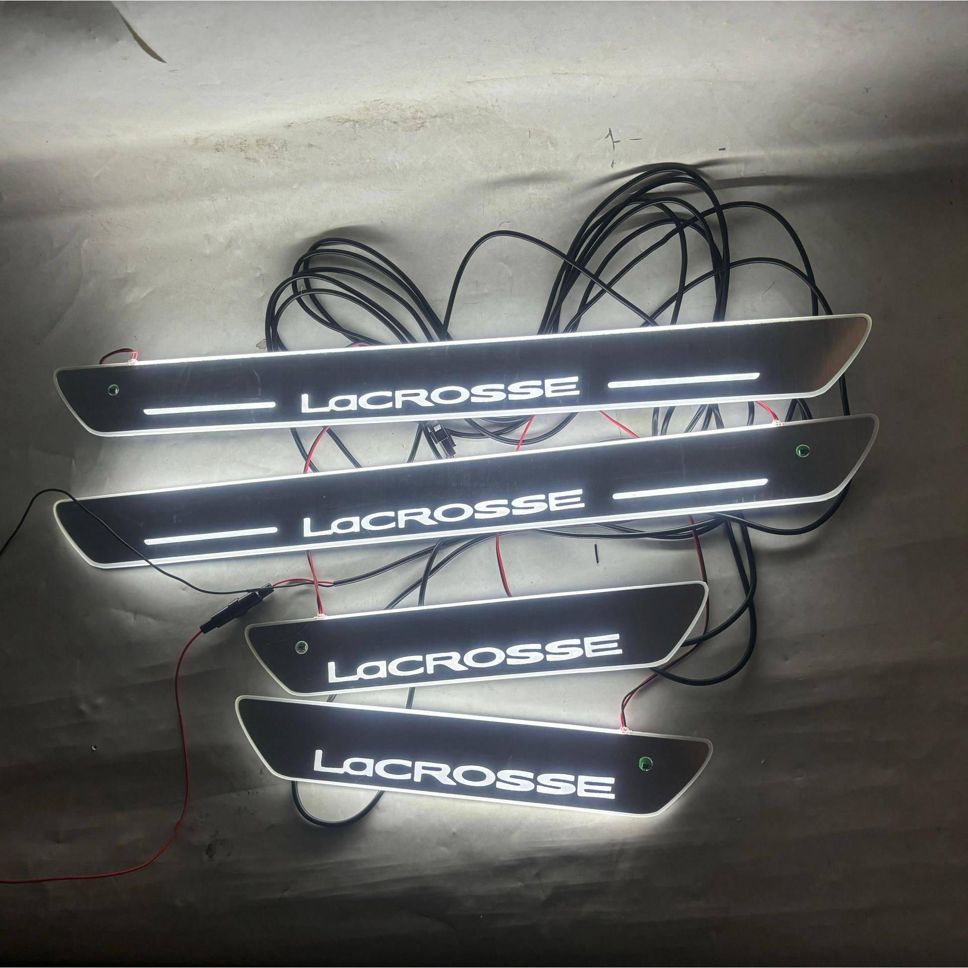 免破线红外感应款适用于别克君越迎宾踏板带LED灯门槛条改装