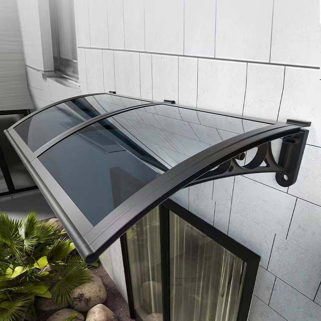 PC透明挡雨搭铝合金雨棚户外庭院露台窗户遮阳棚阳台家用防雨无声