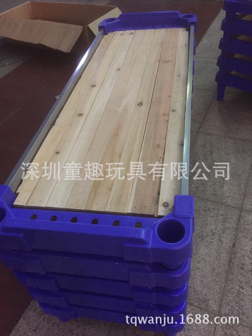 深圳幼儿园床木板床130长138长午托床150长160密板加固床170床