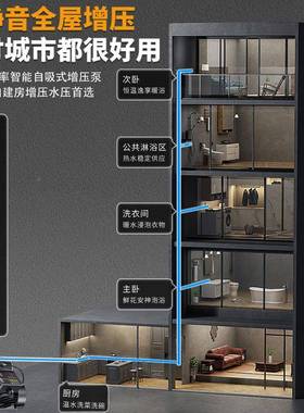 压泵静音自吸泵家用全水自动自来水增抽62827水泵阳能太压力管道加压泵