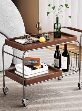 移动边几茶带轮小推车创意小几边奶油床头68661柜家用中风古实木