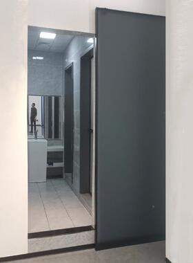 幽灵门金厨房卫生门TXQ间玻璃隔断门铝合窄边推拉移门门隔音设平