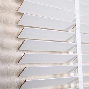 台百叶窗帘实木百叶办公室厅阳书房降电动遮光遮阳日升式百NEG客