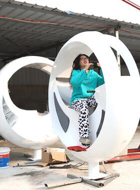 制作喷水互动锈钢取取水脚踏不单水YRG车阿基米德水器无动力发电