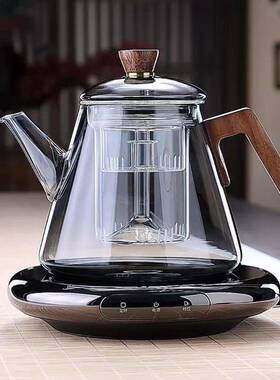 两玻璃HOQ茶泡耐热加厚蒸煮一体用大容量单茶器喷淋式电壶陶炉套