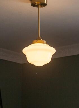 美复古奶饰白玻璃吊灯餐厅色客厅床57145头阳台书房中古简约民宿