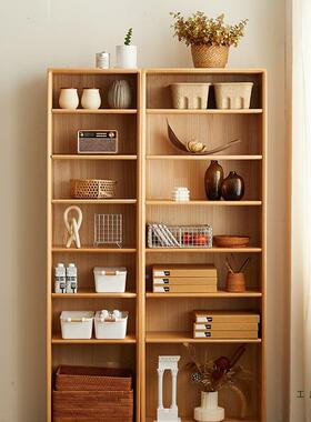 全木VID书窄架柜落榉木立柜地实木书柜窄夹缝书柜置物架实原木柜