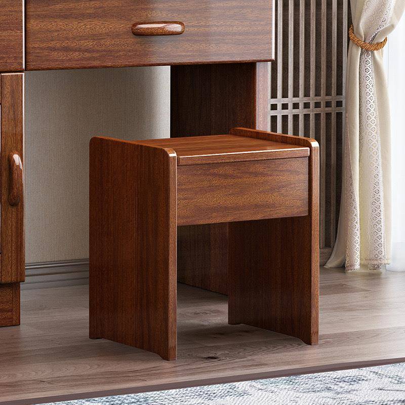 新中式胡桃木木梳实妆台卧室ZHI现纳代简约收柜一小户型化体妆桌