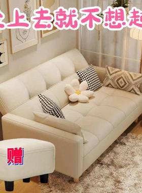 沙发两用客厅2床05新款云奶油风PBU双朵人公寓布艺折2叠出租房简