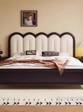 轻奢式实木床人复28908风1.8米双床轻奢法1.5米现代简约古美式储