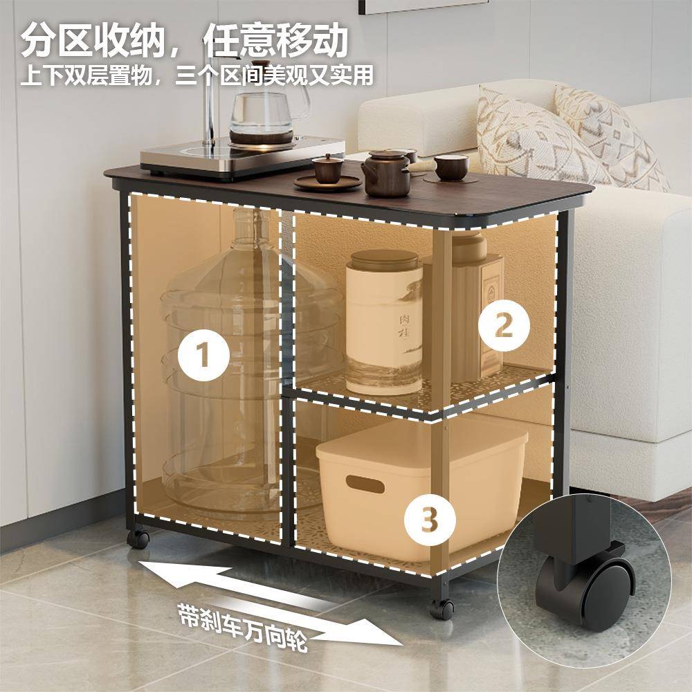 简易可移动茶桌小型ZDN户茶创意水桌家用客厅多窄功能茶几沙发侧