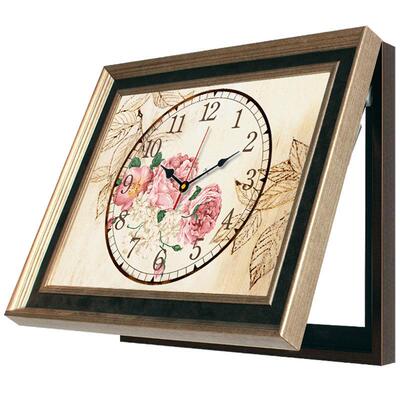 客厅餐遮现代式电表装饰画带钟HNO表箱免打孔美配电箱简欧电闸挡