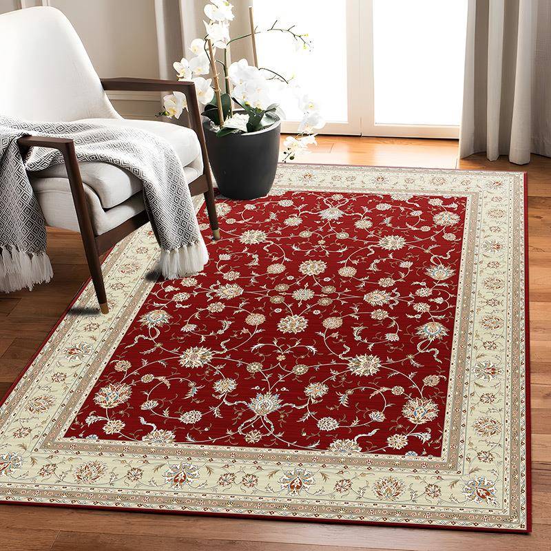 美式复古折叠可洗客厅地沙毯卧室发茶几水毯铺耐脏IPP易打理全整