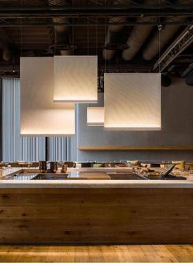 艺术灯诧艺术个性酒店大堂前台窗帘吊寂NAA灯风创样意餐厅展厅板