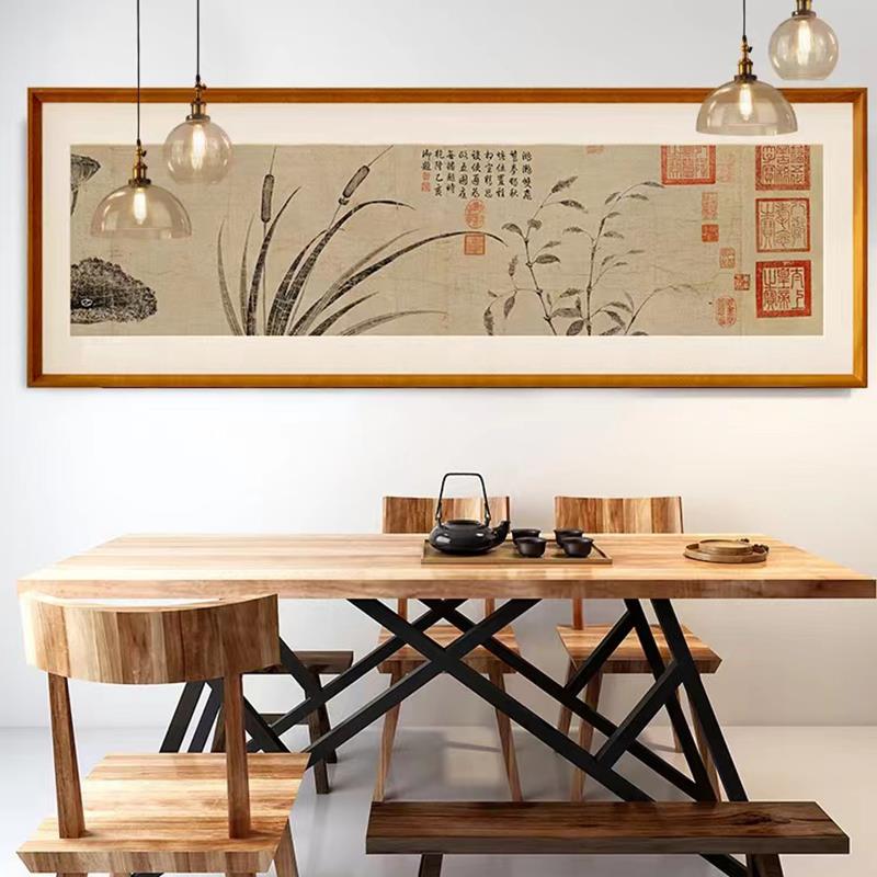 A6L新中框式字画书装裱框实法画框木十字绣框架外框裱字定VYC制