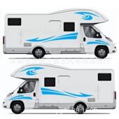 饰彩条贴 X281房车车汽车贴纸条纹46723改装 个房性旅行车拉花车装