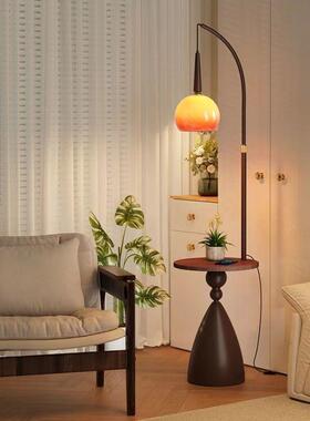 落地灯SDN客沙发中古厅法式台灯美物式复古头置架一体床卧室立式