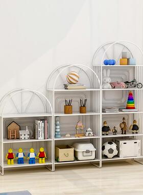 2I铁艺儿童本落地架靠墙收小纳书柜卧书室客NMH厅床头绘收纳置物