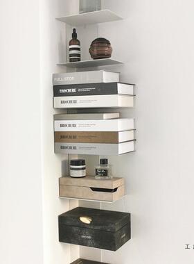 角隐架形书墙上物架家置用UBC壁转挂角落收纳储物上墙角拐角书柜