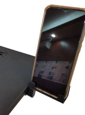 笔记本黑色革电面脑桌懒人床上书皮桌LPO便携式叠电脑桌折升降桌