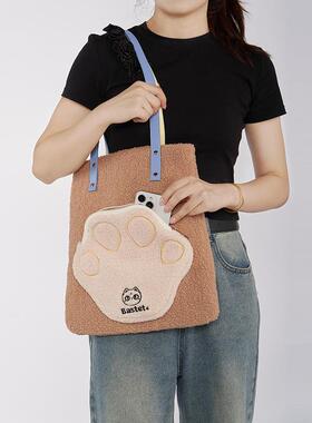 大英博物馆盖拼亚·巴羊斯特系列BZG猫爪接羔包托特单肩包