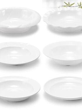 0个装炒1菜盘密胺商用草帽汤盘酒BGP深盘沙家拉菜店盘餐厅用盘子