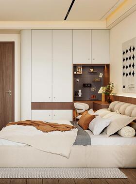 艾然家居中古风屋走入式衣家柜子用卧室整体大衣帽间家具ECH衣全