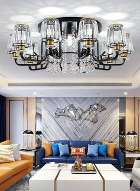 2025欧新款式客厅大厅OBX灯具晶现代简约轻奢美水式大气餐厅卧室