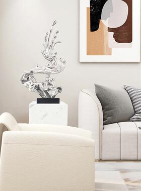 花雕塑抽象摆件轻LZK奢酒浪店关厅电视柜楼梯间现玄代家客居艺术