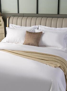 6S酒店四套酒布草白色贡缎件民店0宿被DSY套床单枕套宾馆床上用品