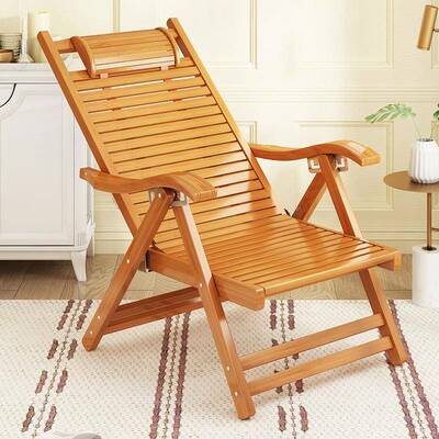 躺椅折ECE叠靠椅子人专用老背睡夏午季阳台休闲懒人晾椅竹椅便携