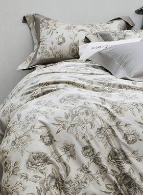 档别墅艺术家绘苏黎世TKT风瑰色织提花超柔SUPIM玫高A匹马棉四手