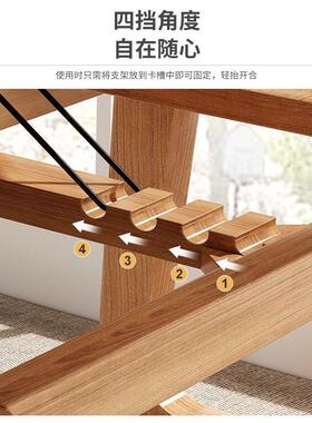 几实木飘炕窗炕桌家用可41282折叠茶几卧室茶日桌式榻榻米桌床上