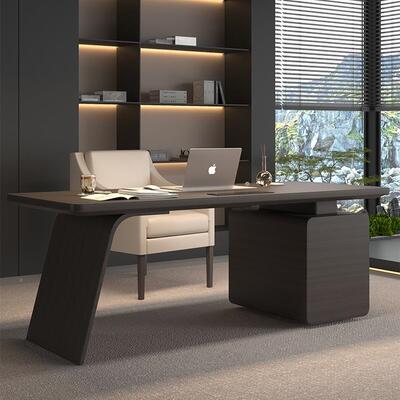 意轻式11366奢书老房书桌家写用客厅实木台式电脑桌字台板办公桌