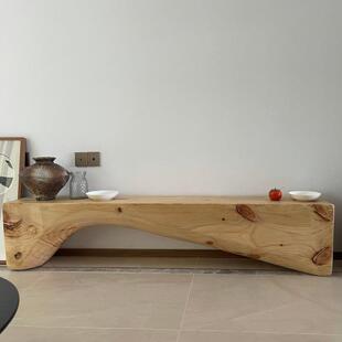 木油风原电视柜出租房展厅长条50518奶样板间设计创意小户型师公