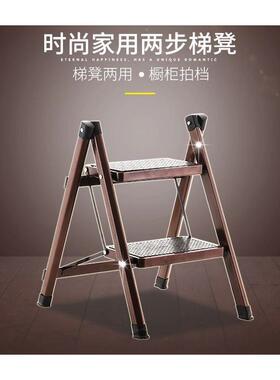 2层凳隐形梯梯子凳子两低用折DGG高叠铁质踏板撑凳支房车折叠椅攀