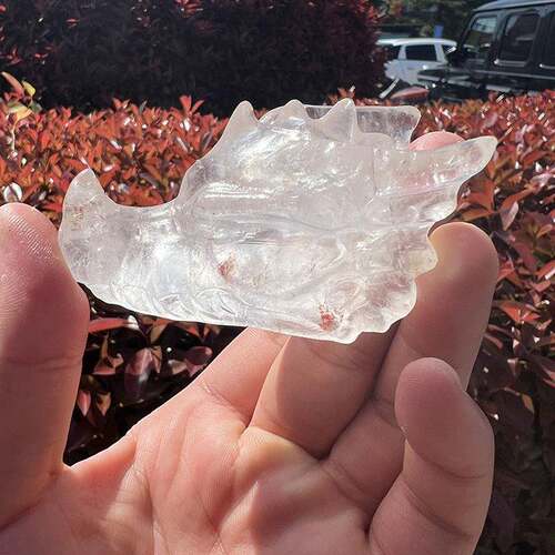 家天然原MDF石白水晶龙头粉厂晶雕刻家居装摆饰件公办室