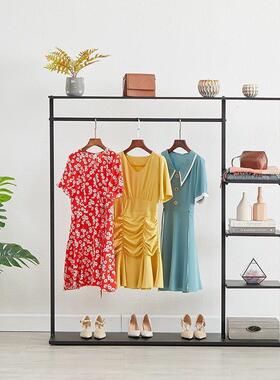 ht式n服装展示架铁艺衣架店落地式卧室挂衣71517架架衣帽欧简易挂包衣