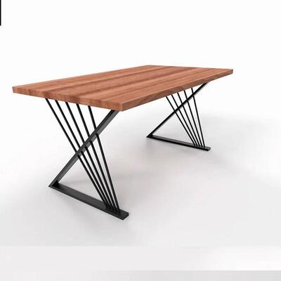 3139简约现铁桌腿桌艺脚支架金代属支撑腿实桌岩木板大理石桌子架