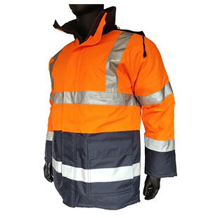 CEA夹NSIc26479lass3高能见度防水连帽夹棉防寒反光衣冬季克外套