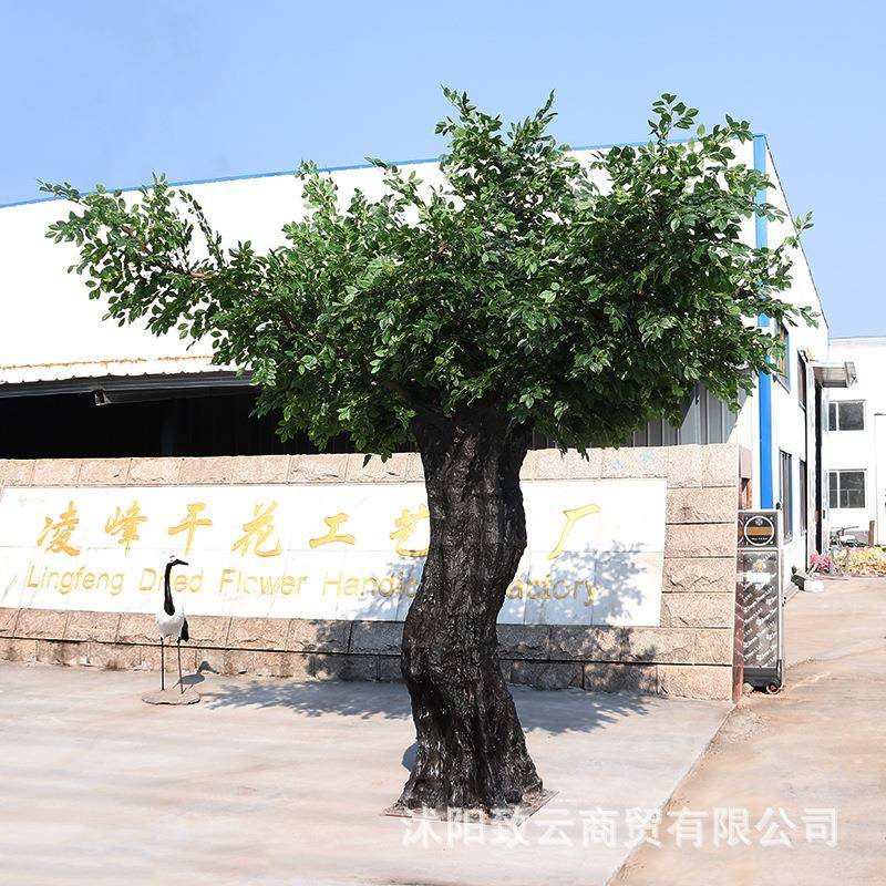 生产仿真桂树绿酒树店户外景观装饰花花色植物盆景人造G059桂花树