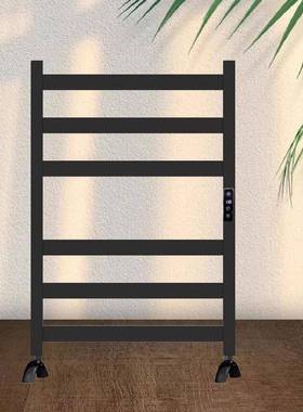 亚定马逊电热毛巾架地式哑黑色毛巾架智控IVF能温落时加热毛巾烘