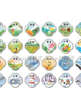 大莅二主十楼幼梯XNW题教室成品文化墙儿园节气墙环四创24墙面装